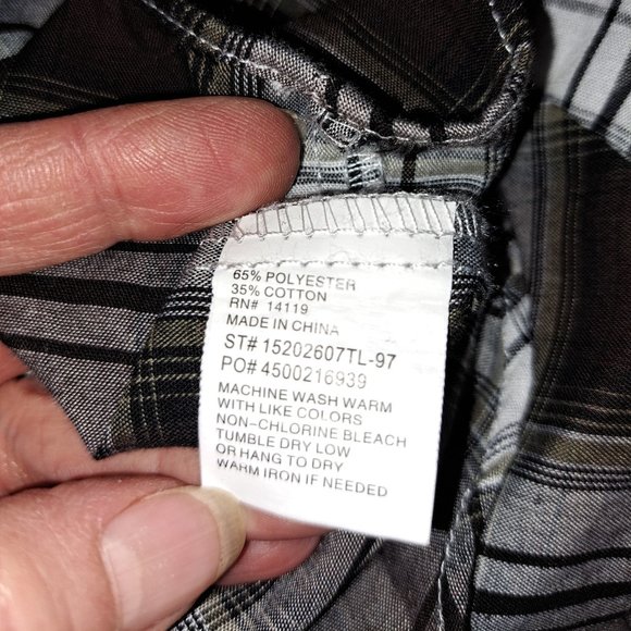 Men's Ely Cattleman Short Sleeve Plaid Western Pearl Snap Shirt XLTALL - Picture 7 of 7